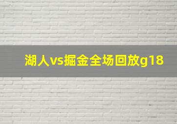 湖人vs掘金全场回放g18