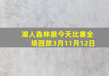 湖人森林狼今天比赛全场回放3月11月12日