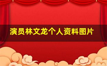 演员林文龙个人资料图片