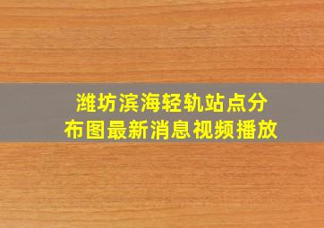 潍坊滨海轻轨站点分布图最新消息视频播放