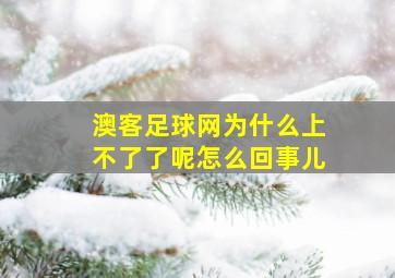 澳客足球网为什么上不了了呢怎么回事儿