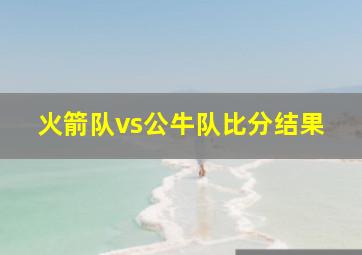 火箭队vs公牛队比分结果