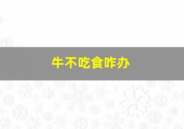 牛不吃食咋办