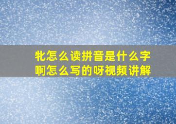 牝怎么读拼音是什么字啊怎么写的呀视频讲解