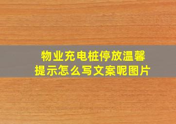 物业充电桩停放温馨提示怎么写文案呢图片