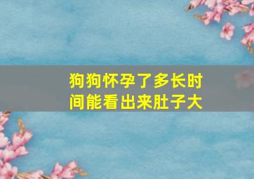 狗狗怀孕了多长时间能看出来肚子大