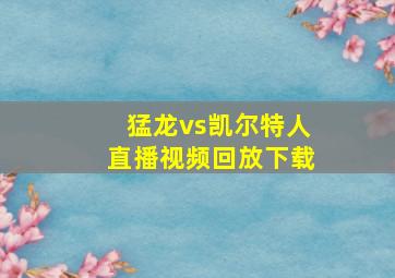 猛龙vs凯尔特人直播视频回放下载