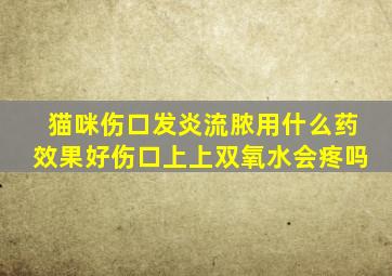 猫咪伤口发炎流脓用什么药效果好伤口上上双氧水会疼吗