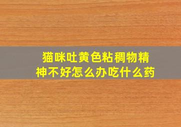 猫咪吐黄色粘稠物精神不好怎么办吃什么药