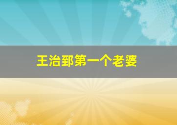 王治郅第一个老婆