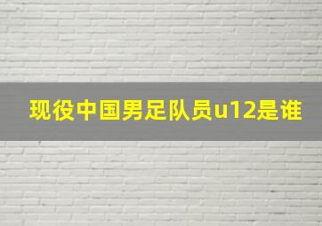 现役中国男足队员u12是谁