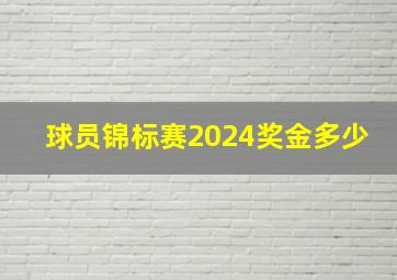 球员锦标赛2024奖金多少