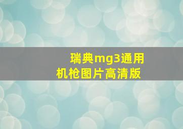 瑞典mg3通用机枪图片高清版