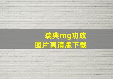 瑞典mg功放图片高清版下载