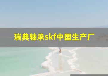 瑞典轴承skf中国生产厂