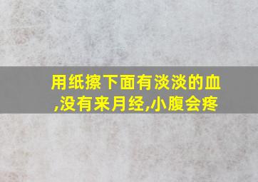 用纸擦下面有淡淡的血,没有来月经,小腹会疼