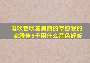 电吹管吹奏美丽的草原我的家雅佳5千用什么音色好听