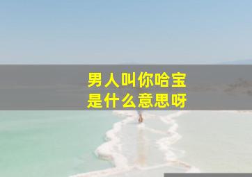 男人叫你哈宝是什么意思呀