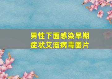 男性下面感染早期症状艾滋病毒图片