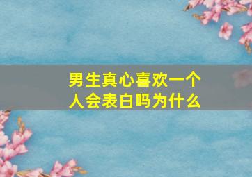 男生真心喜欢一个人会表白吗为什么