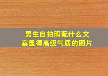 男生自拍照配什么文案显得高级气质的图片