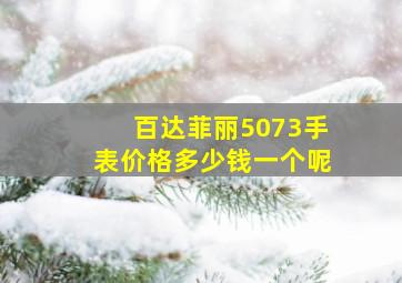 百达菲丽5073手表价格多少钱一个呢