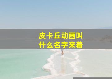 皮卡丘动画叫什么名字来着