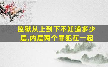 监狱从上到下不知道多少层,内层两个罪犯在一起