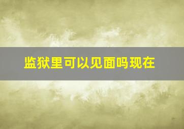 监狱里可以见面吗现在