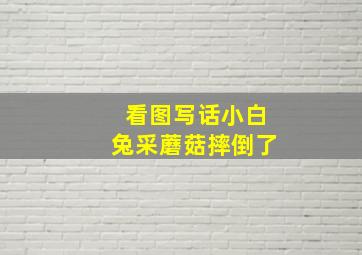 看图写话小白兔采蘑菇摔倒了