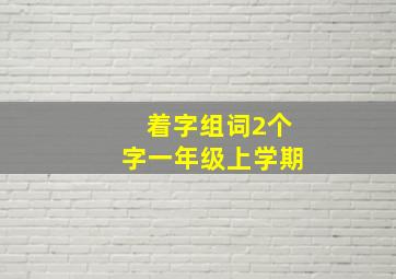 着字组词2个字一年级上学期