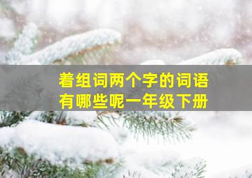 着组词两个字的词语有哪些呢一年级下册