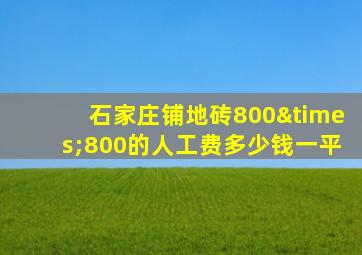 石家庄铺地砖800×800的人工费多少钱一平