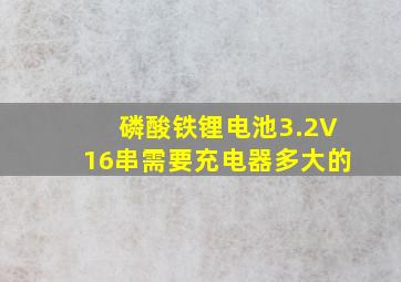 磷酸铁锂电池3.2V16串需要充电器多大的