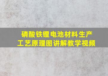 磷酸铁锂电池材料生产工艺原理图讲解教学视频