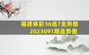 福建体彩36选7走势图2023091期走势图