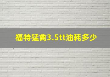 福特猛禽3.5tt油耗多少