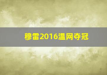 穆雷2016温网夺冠