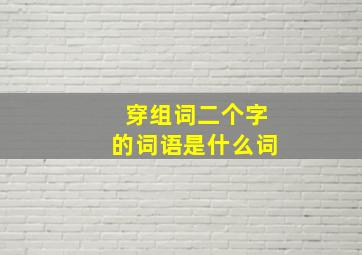 穿组词二个字的词语是什么词