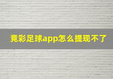 竞彩足球app怎么提现不了