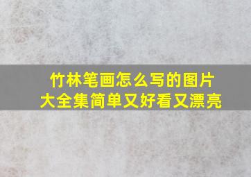 竹林笔画怎么写的图片大全集简单又好看又漂亮