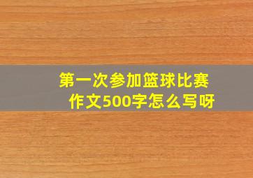 第一次参加篮球比赛作文500字怎么写呀