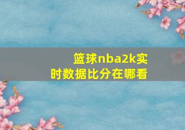 篮球nba2k实时数据比分在哪看