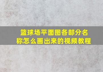 篮球场平面图各部分名称怎么画出来的视频教程