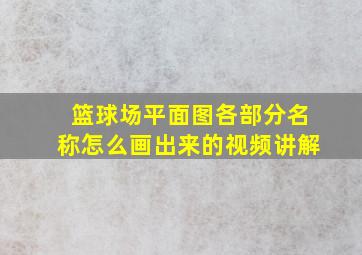 篮球场平面图各部分名称怎么画出来的视频讲解