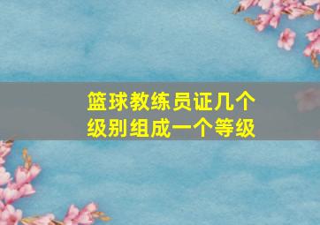 篮球教练员证几个级别组成一个等级