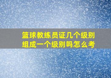 篮球教练员证几个级别组成一个级别吗怎么考