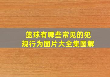 篮球有哪些常见的犯规行为图片大全集图解