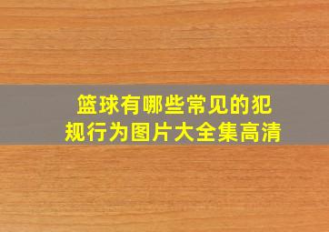 篮球有哪些常见的犯规行为图片大全集高清