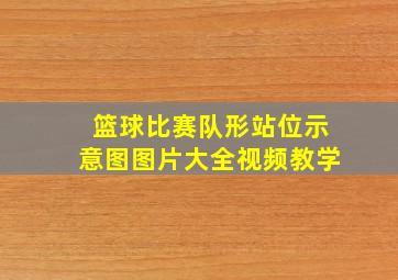 篮球比赛队形站位示意图图片大全视频教学